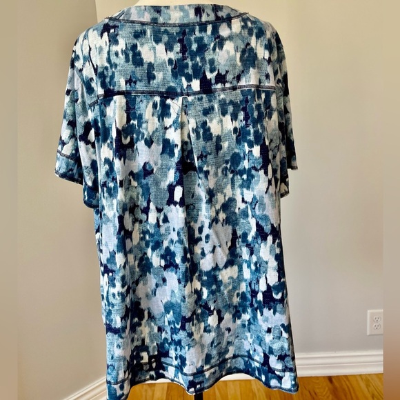 Westbound women's 3X top shades of blue casual office going out cotton modal - Picture 3 of 16